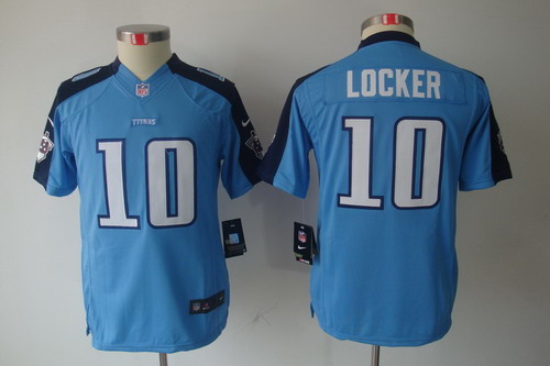 Nike Youth NFL Tennessee Titans #10 Jake Locker LT Blue Limited Jerseys