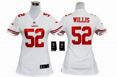 Womens Nike San Francisco 49ers 52 Willis White Nike NFL Jerseys