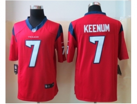 Nike Houston Texans 7 Case Keenum Red Limited NFL Jersey