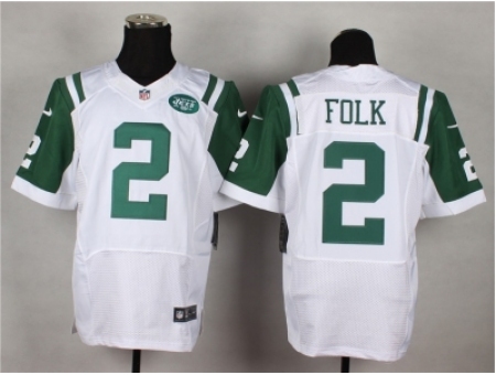 Nike new york jets 2 Nick Folk white Elite NFL Jersey