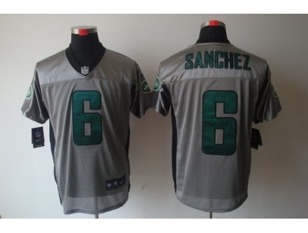 Nike New York Jets 6 Mark Sanchez Grey Elite Shadow NFL Jersey