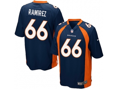 Nike Denver Broncos 66 Manny Ramirez blue Game NFL Jersey