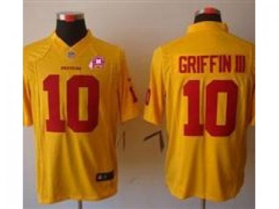 Nike NFL Washington Redskins #10 Robert Griffin III Yellow Jersey W 80TH Pa-tch(Limited)