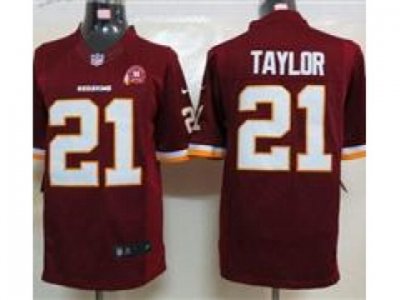 Nike NFL Washington Redskins #21 Fred Taylor red Jersey W 80TH Pa-tch(Limited)