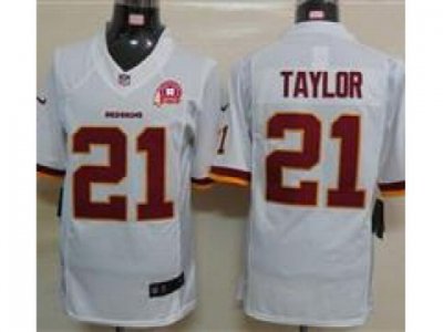 Nike NFL Washington Redskins #21 Fred Taylor white Jersey W 80TH