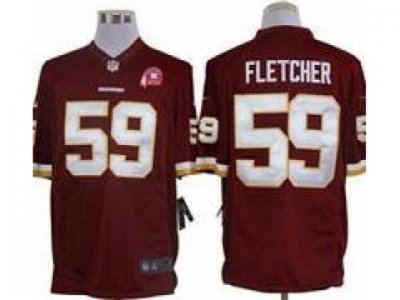 Nike NFL Washington Redskins #59 London Fletcher Red Jersey W 80