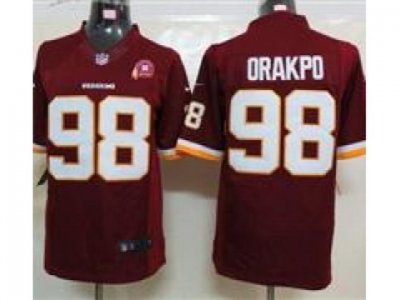 Nike NFL Washington Redskins #98 Brian Orakpo red Jersey W 80TH Pa-tch(Limited)