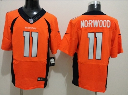 Nike Denver Broncos 11 Jordan Norwood Orange Elite NFL Jersey