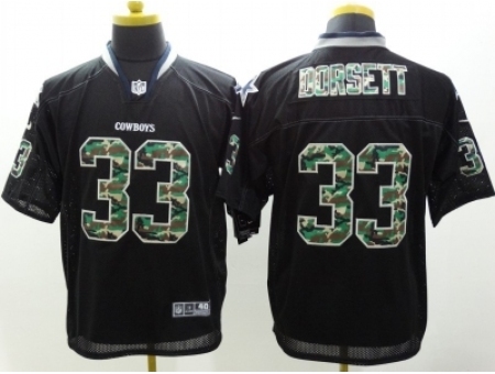 Nike Dallas Cowboys 33 Tony Dorsett Black Elite Camo Fashion NFL Jersey