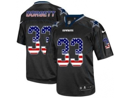 Nike Dallas Cowboys 33 Tony Dorsett Black Elite USA Flag Fashion NFL Jersey