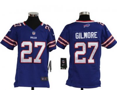 Youth Nike Buffalo Bills 27 Gilmore Game Blue Jerseys