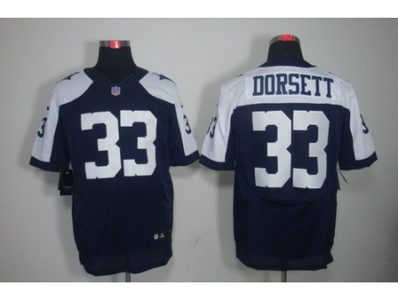 Nike Dallas Cowboys 33 Tony Dorsett Blue Elite Thanksgiving NFL 