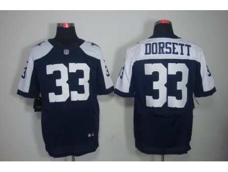 Nike Dallas Cowboys 33 Tony Dorsett Blue Elite Thanksgiving NFL Jersey