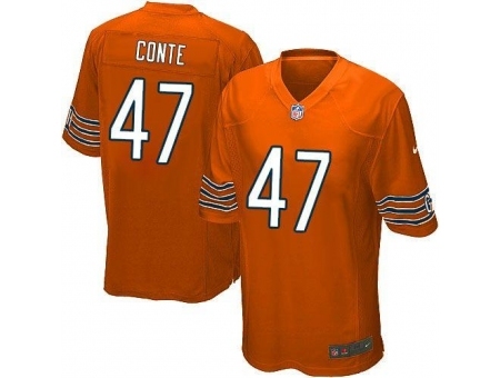 Nike Chicago Bears 47 Chris Conte Orange Game NFL Jersey