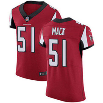 Nike Falcons #51 Alex Mack Red Team Color Mens Stitched NFL Vapo