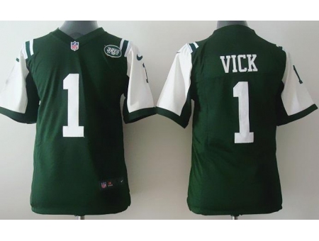 Youth Nike New York Jets #1 Michael Vick Green NFL Jerseys