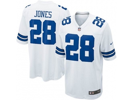 Nike Dallas Cowboys 28 Felix Jones White Game NFL Jersey