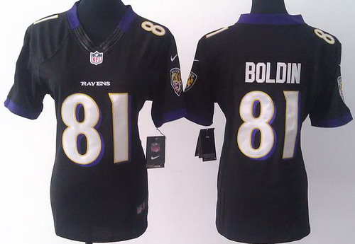 Women Nike Baltimore Ravens 81 Anquan Boldin Black LIMITED Jerseys