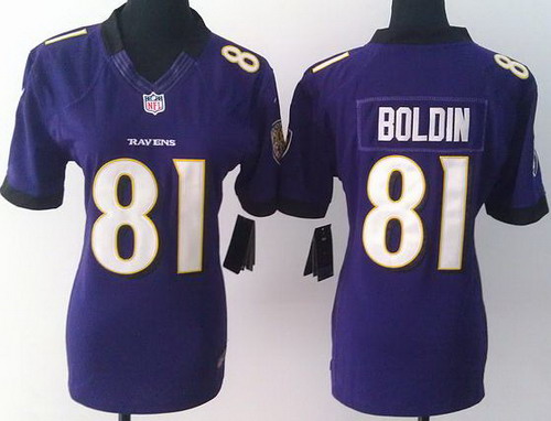 Women Nike Baltimore Ravens 81 Anquan Boldin Purple LIMITED Jerseys