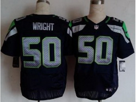 Nike Seattle Seahawks 50 K.J. Wright Blue Elite NFL Jersey
