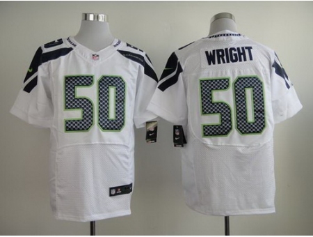 Nike Seattle Seahawks 50 K.J. Wright White Elite NFL Jersey