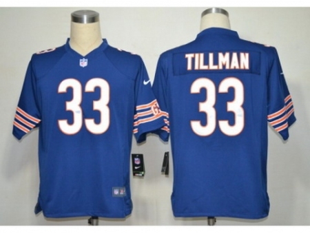 Nike Chicago Bears 33 Charles Tillman Blue Game NFL Jersey