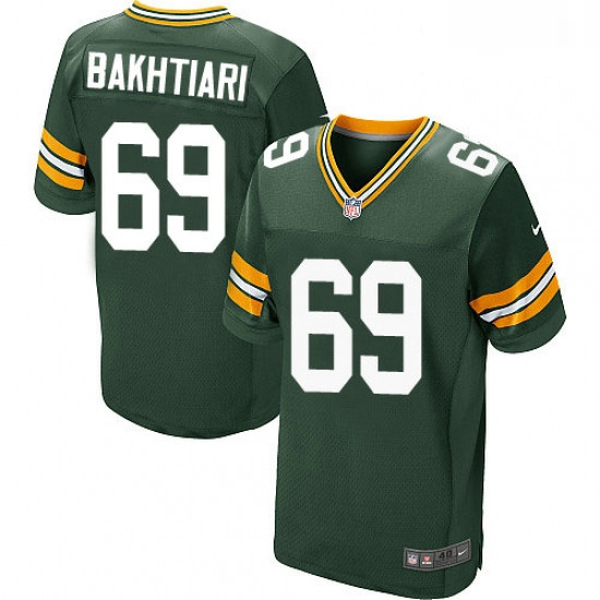 Men Nike Green Bay Packers 69 David Bakhtiari Elite Green Team C