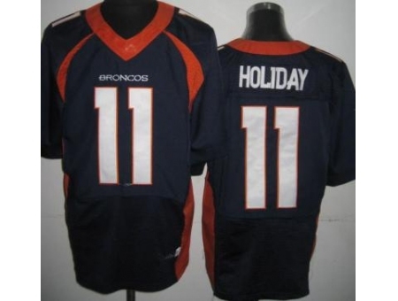 Nike Denver Broncos 11 Trindon Holliday Blue Elite NFL Jersey