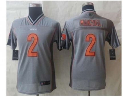 Nike Youth jerseys cleveland browns #2 manziel grey[Elite vapor]