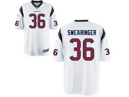 Nike Houston Texans 36 D.J. Swearinger Blue Game NFL Jersey