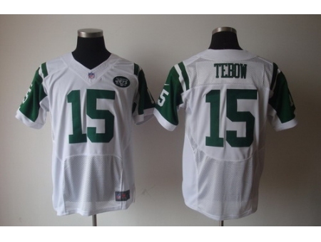 Nike New York Jets 15 Tim Tebow White Elite NFL Jersey