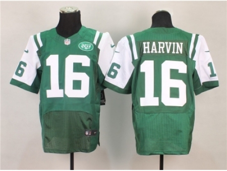 Nike New York Jets 16 Percy Harvin Green Elite NFL Jersey