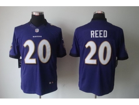 Nike Baltimore Ravens 20 Ed Reed Purple Limited NFL Jersey