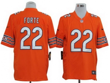 Nike Chicago Bears 22 Matt Forte Orange Game NFL Jersey