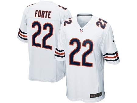 Nike Chicago Bears 22 Matt Forte Game White NFL Jersey