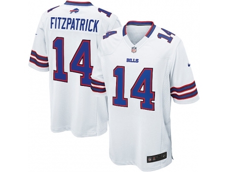 Nike Buffalo Bills 14 Ryan Fitzpatrick White Game NFL Jersey