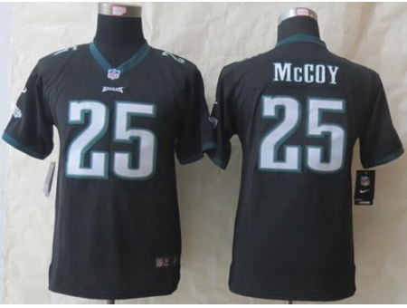 Kids Nike Philadelphia Eagles #25 LeSean McCoy Black NFL Jerseys