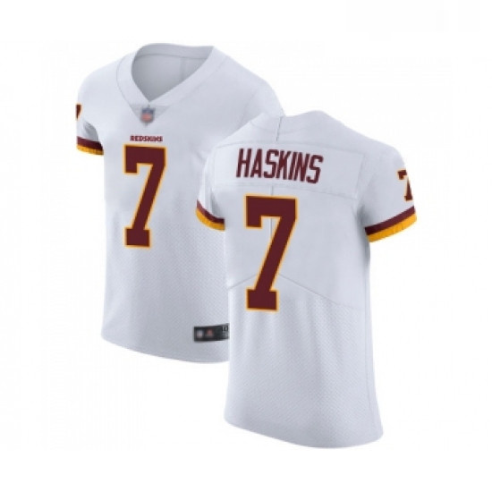 Mens Washington Redskins 7 Dwayne Haskins White Vapor Untouchabl