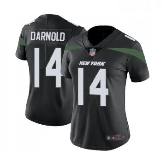 Womens New York Jets 14 Sam Darnold Black Alternate Vapor Untouchable Limited Player Football Jersey