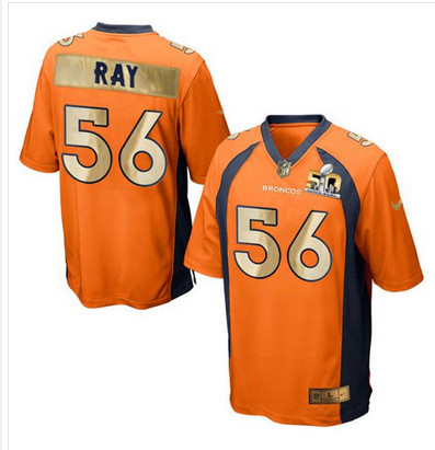 Nike Broncos #56 Shane Ray Orange Team Color Mens Stitched NFL Game Super Bowl 50 Collection Jersey