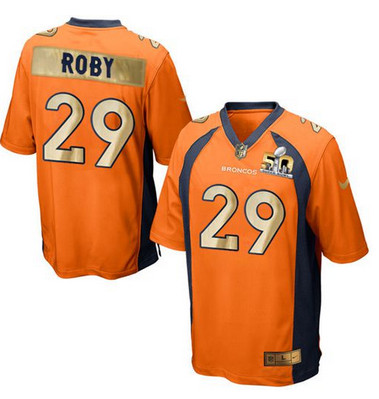 Nike Broncos #29 Bradley Roby Orange Team Color Mens Stitched NFL Game Super Bowl 50 Collection Jers