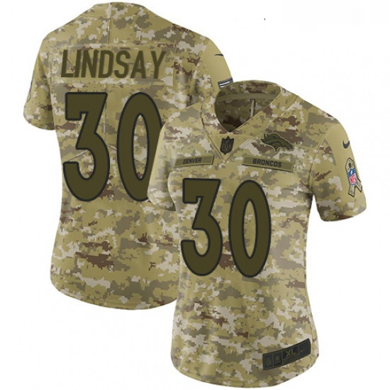 Womens Nike Denver Broncos 30 Phillip Lindsay Limited Camo 2018 