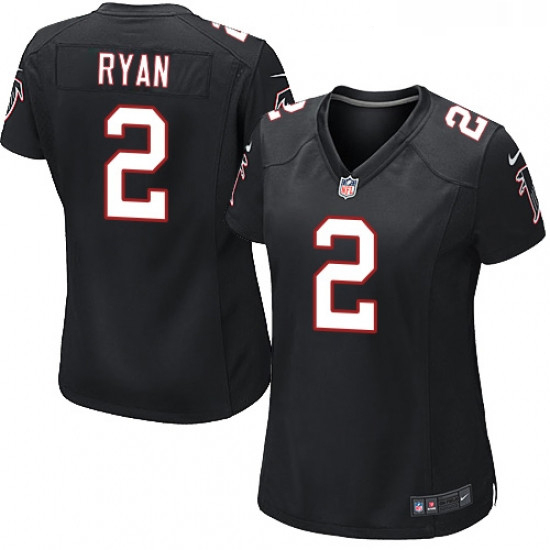 Womens Nike Atlanta Falcons 2 Matt Ryan Game Black Alternate NFL