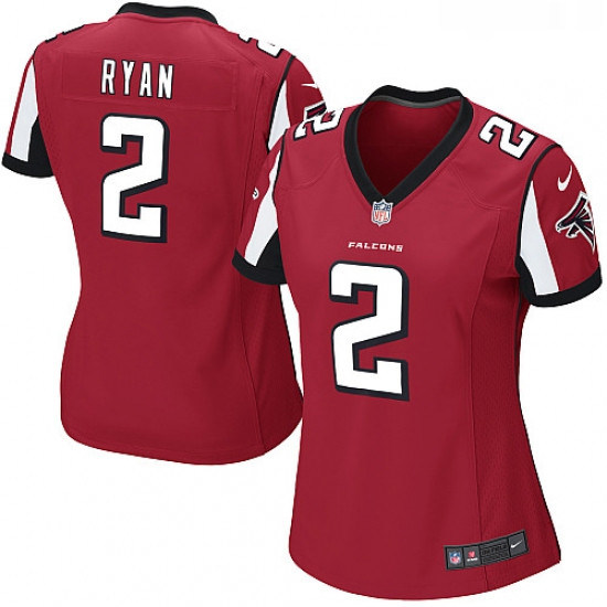 Womens Nike Atlanta Falcons 2 Matt Ryan Game Red Team Color NFL 