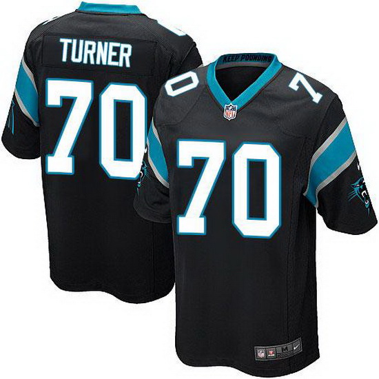 Nike Panthers #70 Trai Turner Black Team Color Youth Stitched NF