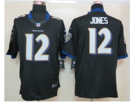 Nike Baltimore Ravens 12 Jacoby Jones black Limited NFL Jersey