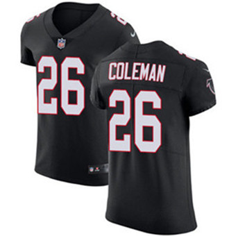 Nike Falcons #26 Tevin Coleman Black Alternate Mens Stitched NFL