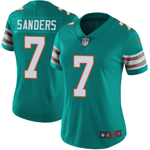 7 Elite Jason Sanders Aqua Green Nike NFL Alternate Womens Jerse