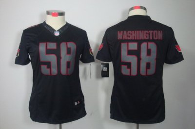 Women Nike Arizona Cardinals 58 Daryl Washington Black Jerseys[Impact Limited]