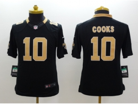 Youth Nike New Orleans Saints #10 Brandin Cooks black jerseys